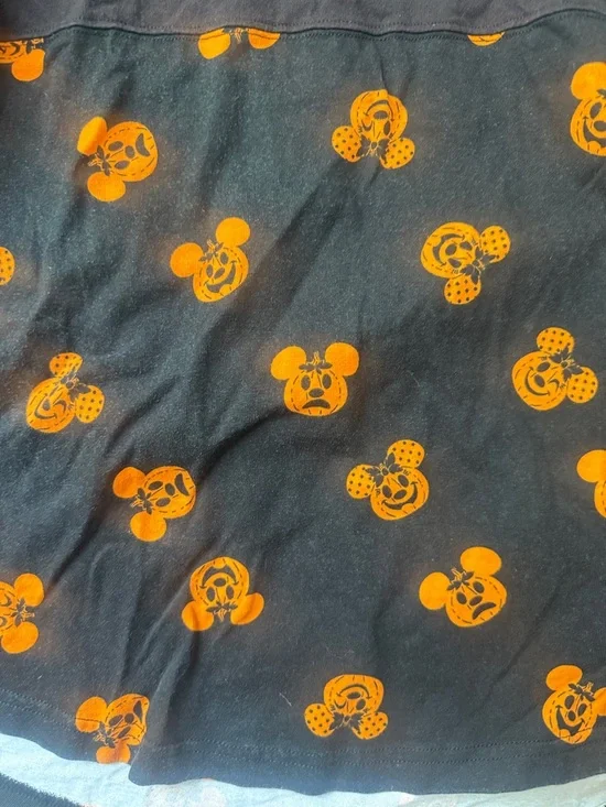 Disney Black & Orange Mickey Pumpkin Print Long Sleeve Top - Picture 4 of 8